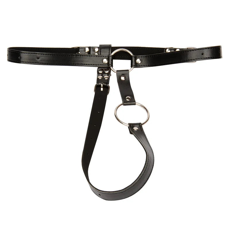 Happygo Adjustable PU Leather Chastity Belt