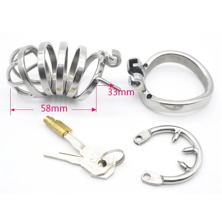 Happygo Chastity Cage with Anti-Shedding Ring