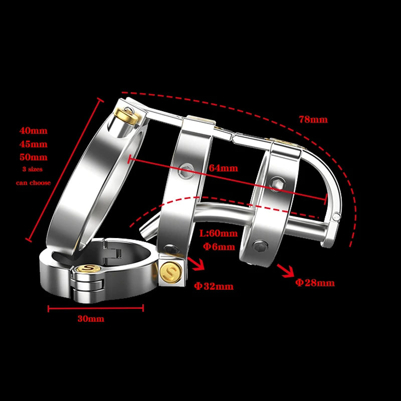 Sadism Double Lock Male Chastity Device