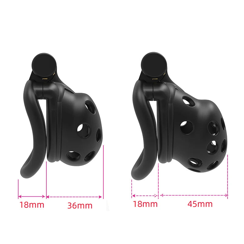 Airholes Cock Cage Chastity Lock F006
