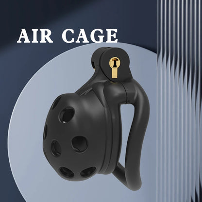 Airholes Cock Cage Chastity Lock F006