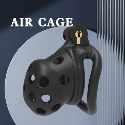 Airholes Cock Cage Chastity Lock F006