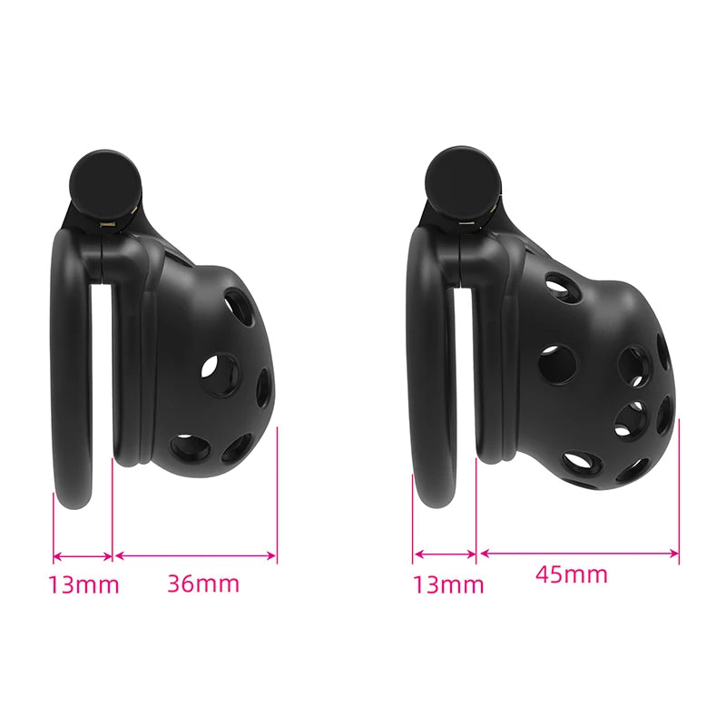 Airholes Cock Cage Chastity Lock F006