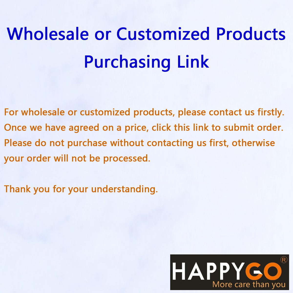 Wholesale or Customized Products  Purchasing Link