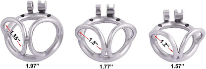 Stainless steel Separating Ring Chastity Cage