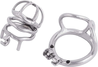 Stainless steel Separating Ring Chastity Cage