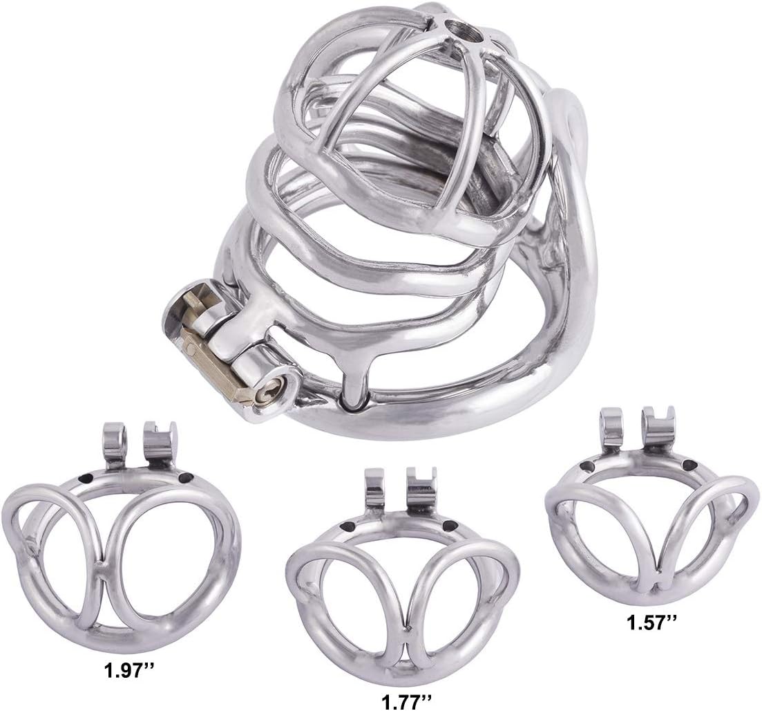 Stainless steel Separating Ring Chastity Cage