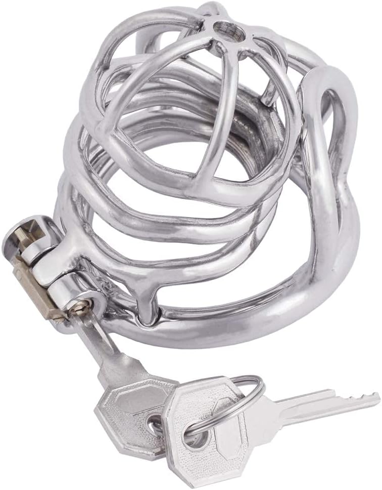 Stainless steel Separating Ring Chastity Cage