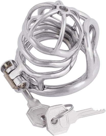 Stainless steel Separating Ring Chastity Cage