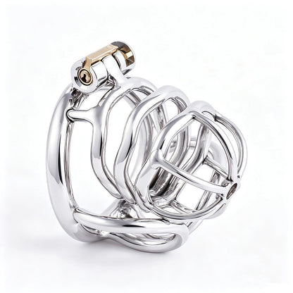 Stainless steel Separating Ring Chastity Cage