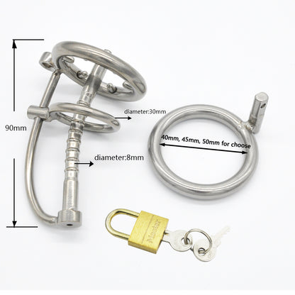 Chastity Cage with Catheter Anti-Shedding Ring
