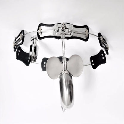 Adjustable Size Male T-type Chastity Belt