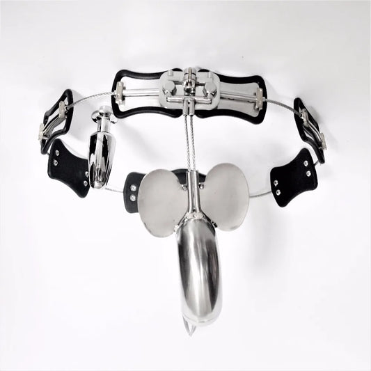 Adjustable Size Male T-type Chastity Belt