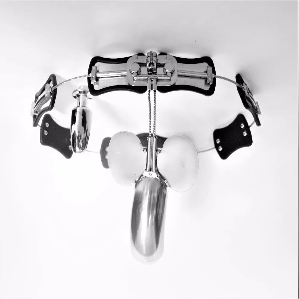 Adjustable Size Male T-type Chastity Belt
