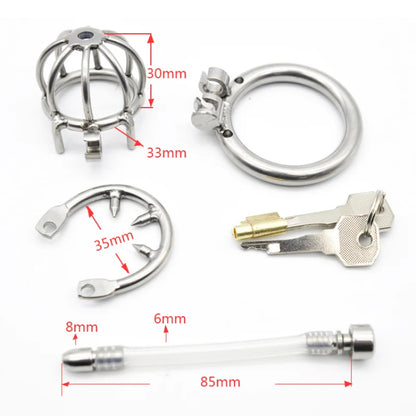Cock Cage with catheter Penis Lock