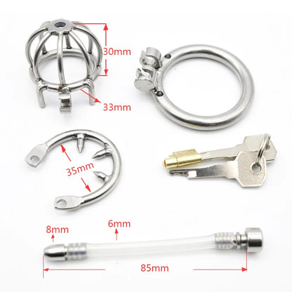 Cock Cage with catheter Penis Lock