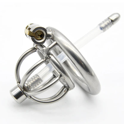 Cock Cage with catheter Penis Lock