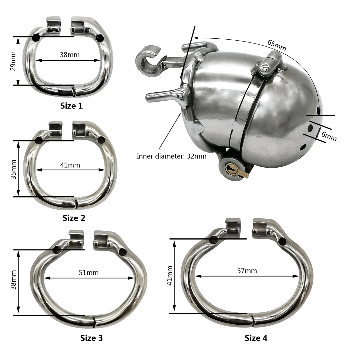 Hinge Ring Stealth Lock Male Chastity Cage