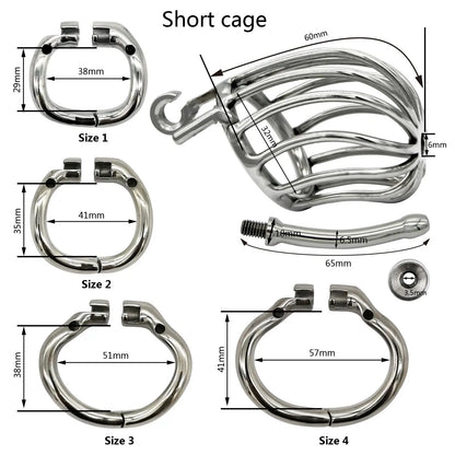 Hinge Ring Stealth Lock Chastity Cage S095