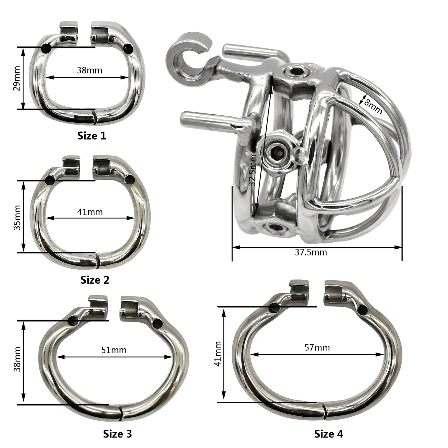 Spiked Chastity Cage Penis Lock S072