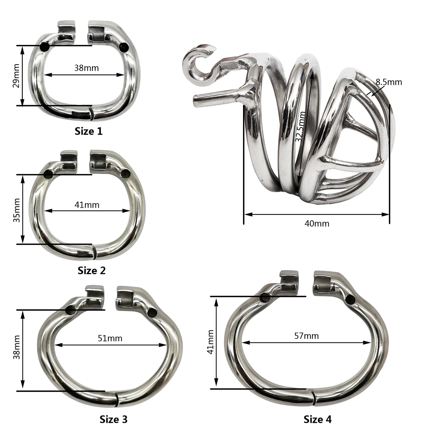 Stealth Lock Chastity Device Cock Cage S051