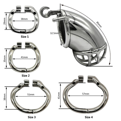 Hinge Ring Chastity Device Cock Cage S057