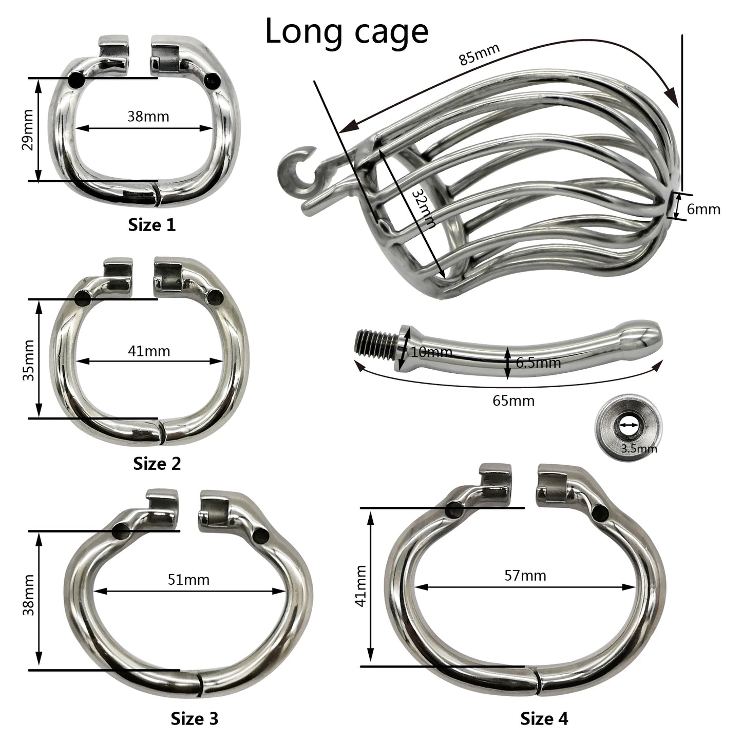Hinge Ring Stealth Lock Chastity Cage S095