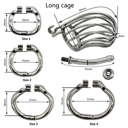 Hinge Ring Stealth Lock Chastity Cage S095