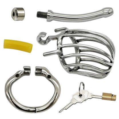 Hinge Ring Stealth Lock Chastity Cage S095
