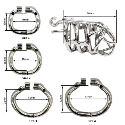 Hinge Ring Chastity Cage Penis Lock S064