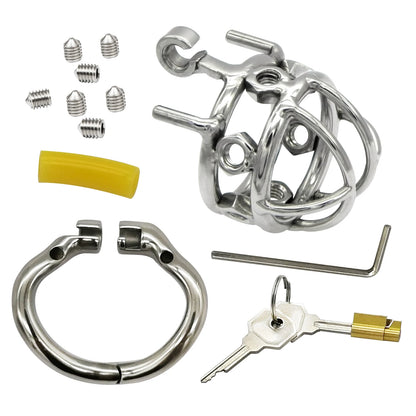 Spiked Chastity Cage Penis Lock S072