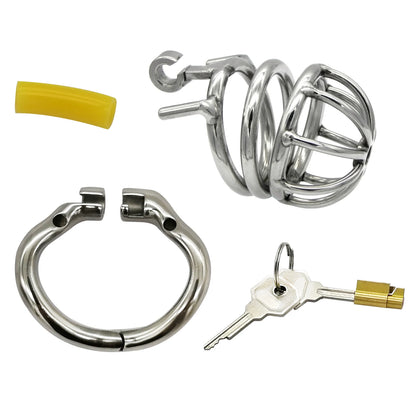 Hinge Ring Chastity Device Cock Cage S054