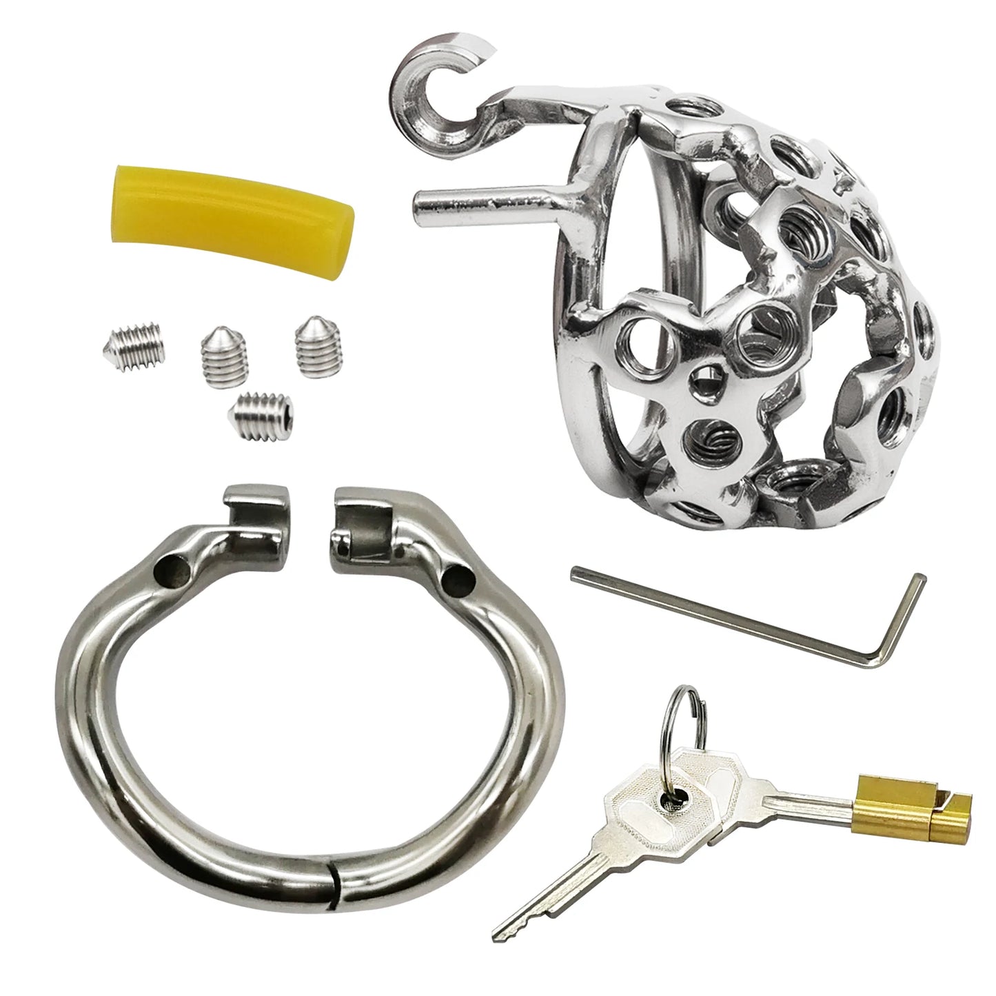 Ergonomic Stainless Steel Stealth Lock Male Chastity Device,Cock Cage,Penis Lock,Cock Ring,Chastity Belt,S061