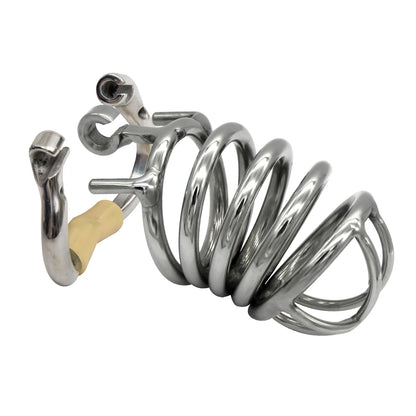 Hinge Ring Stealth Lock Chastity Cage S050