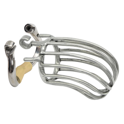 Hinge Ring Stealth Lock Chastity Cage S114