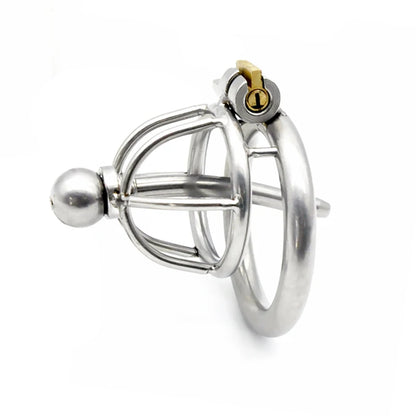 Chastity Cage with Urethra Catheter A229