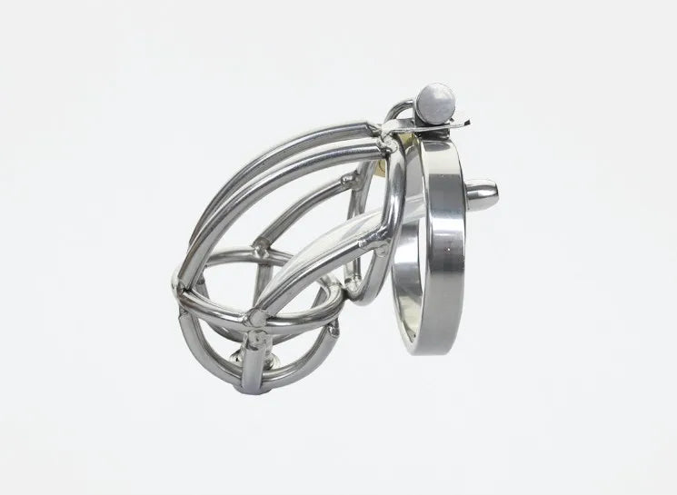 Chastity Cage with Catheter Penis Lock
