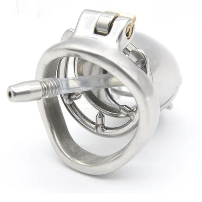 Urethral Catheter Anti-Shedding Ring Cock Cage