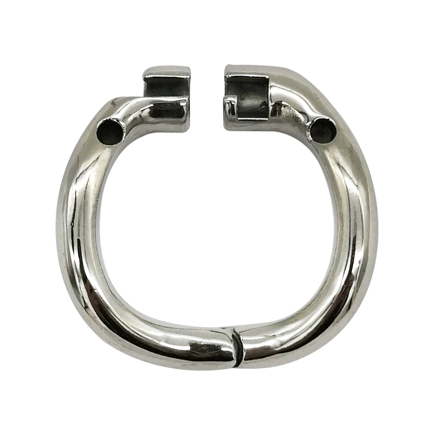 Happygo Stainless Steel Chastity Device with Urethral Catheter and Anti-Shedding Ring,Cock Cage,Penis Ring,S055-2