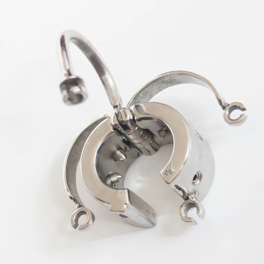 Happygo Stainless Steel Penis Enlargers Heavy Scrotum Pendant, Ball Stretchers, Scrotum Testicle Lock, Cock Ring, Penis Ring