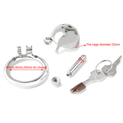 Small Cock Cage Chastity Device With Catheter