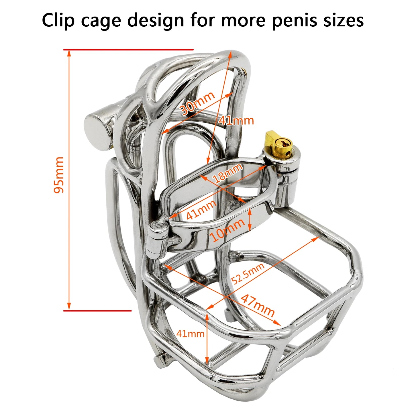 Newest Design Detachable Clip Chastity Cage