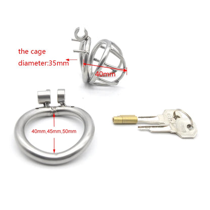 Curved Arc Base Ring Chastity Cage
