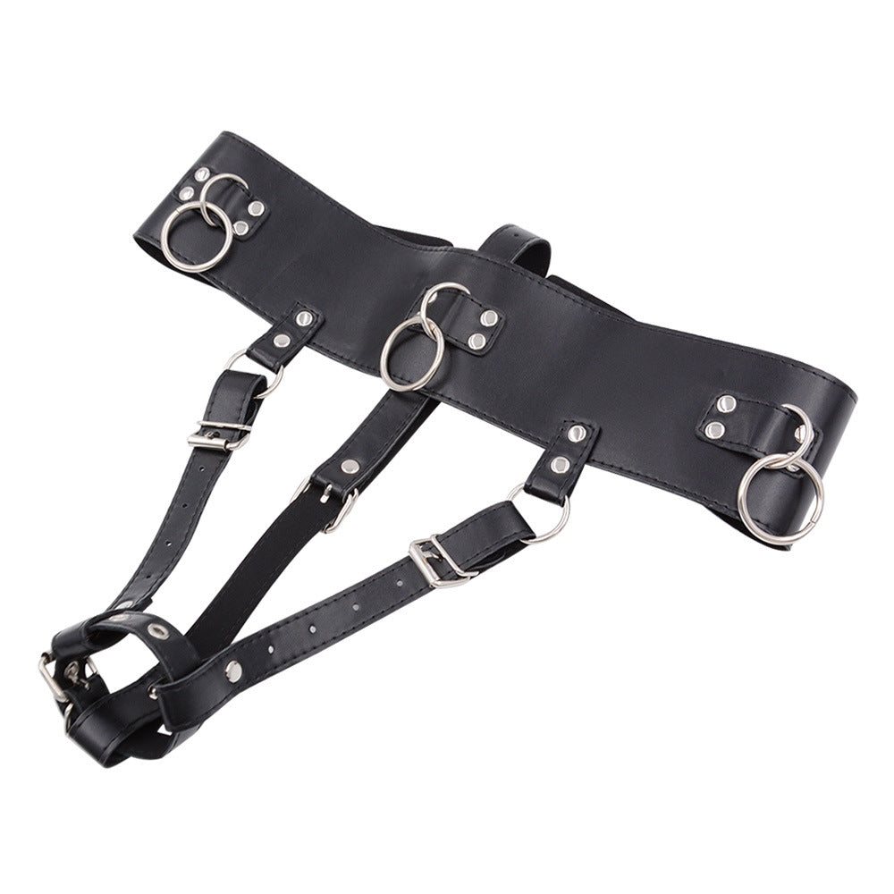 PU Leather Chastity Belt Magic Wand Holder