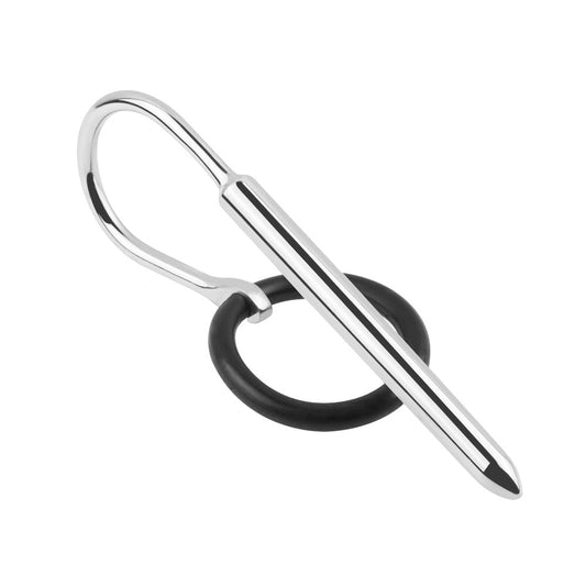 Happygo, 80mm Male Stainless Steel Solid Urinary Penis Plug Beads Metal Sharp Catheters Rod Sex Toys Adult Products Games 610