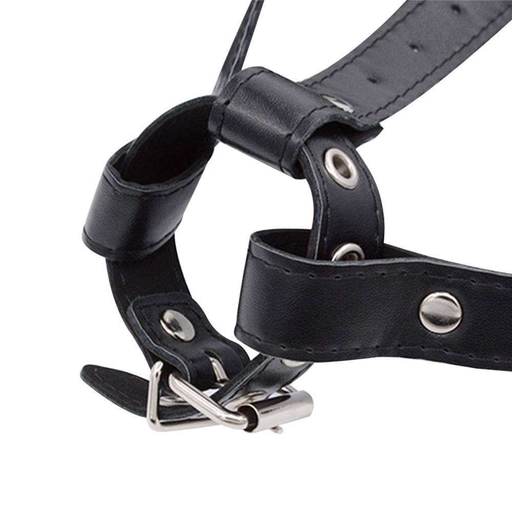 PU Leather Chastity Belt Magic Wand Holder
