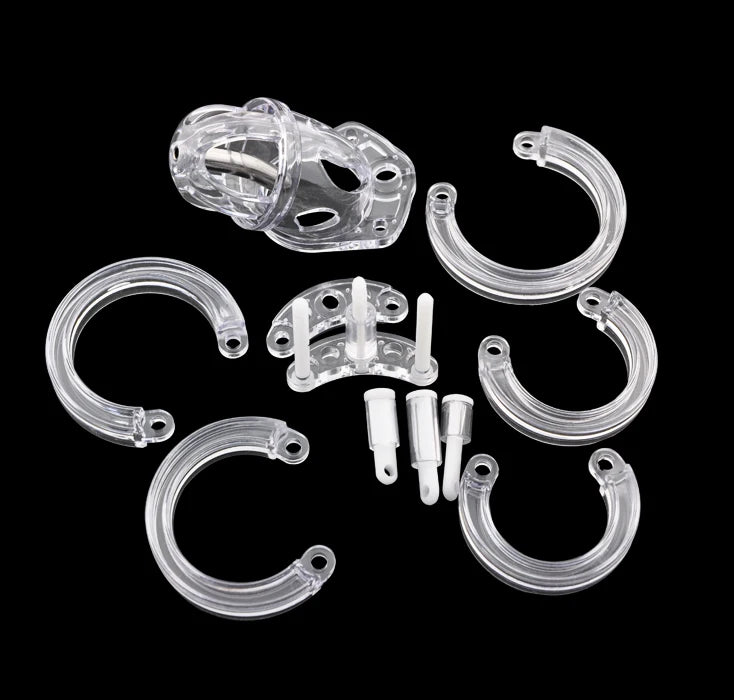 PC Cock Cage With Metal Catheter A125