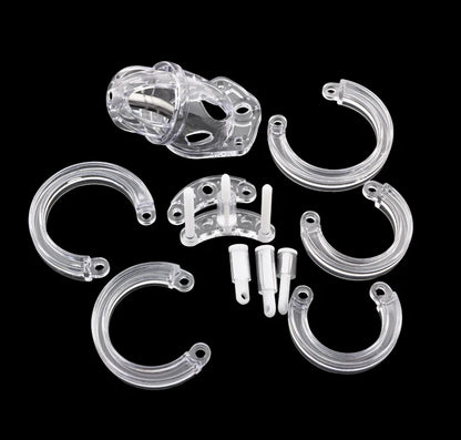 PC Cock Cage With Metal Catheter A125