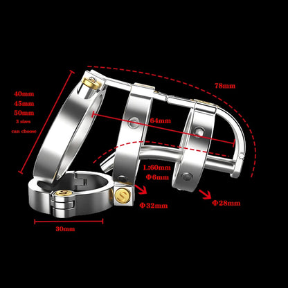 Sadism Double Lock Male Chastity Device