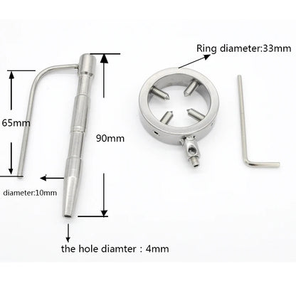 Screw Lock Penis Rings Spiked Cock Cage